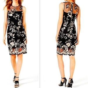 Calvin Klein Floral Embroidered Illusion
Sheath Size 12